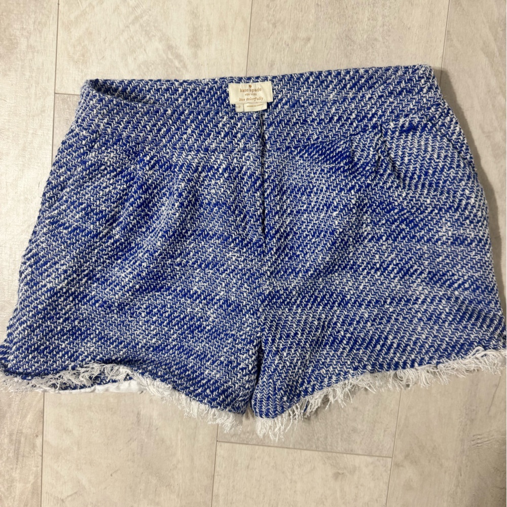 Kate Spade Blue and White Tweed Fabric